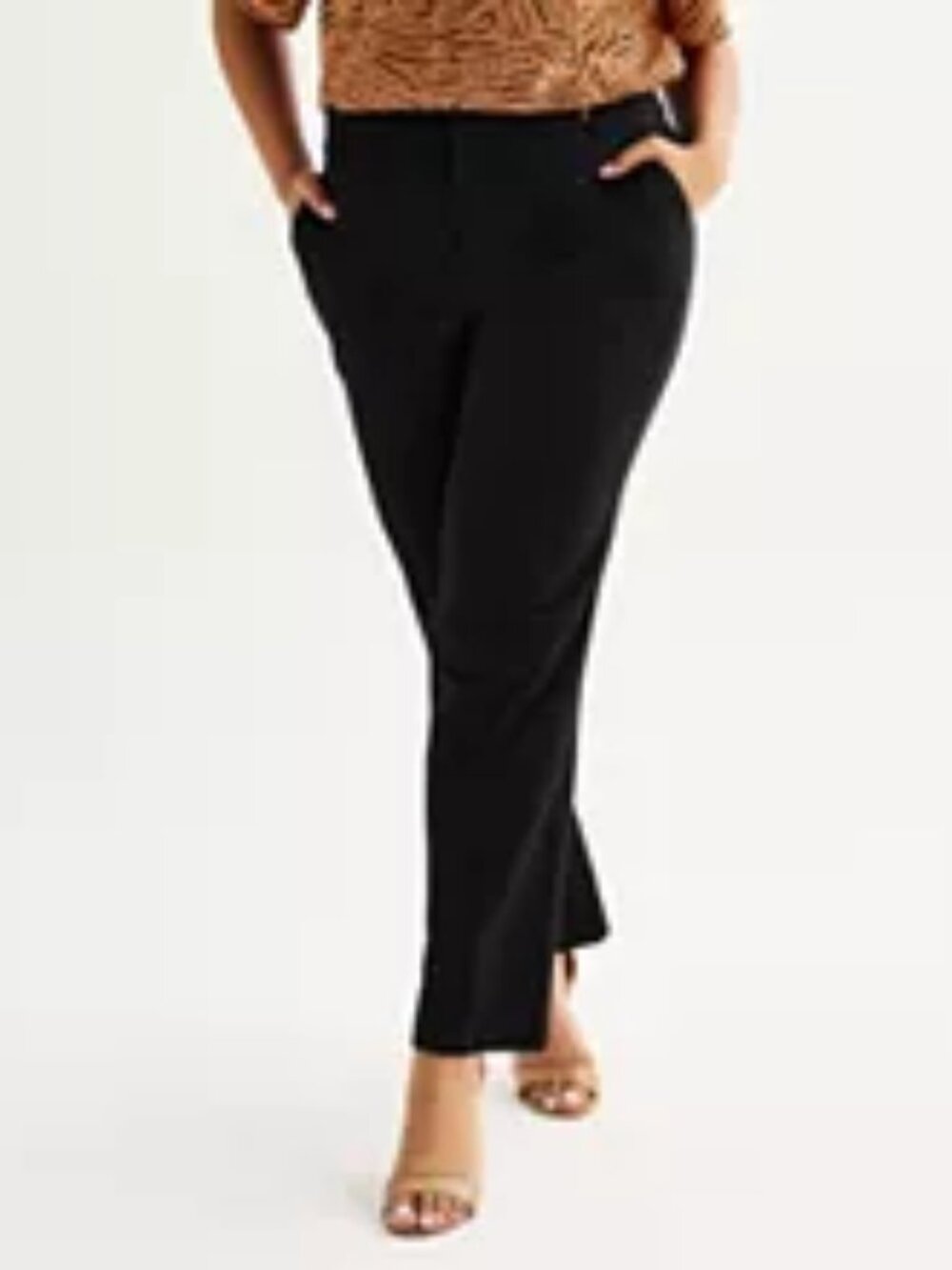 Women's Nine West Plus Size Midrise Barely Bootcut Pants - Black - 26W - NWT
